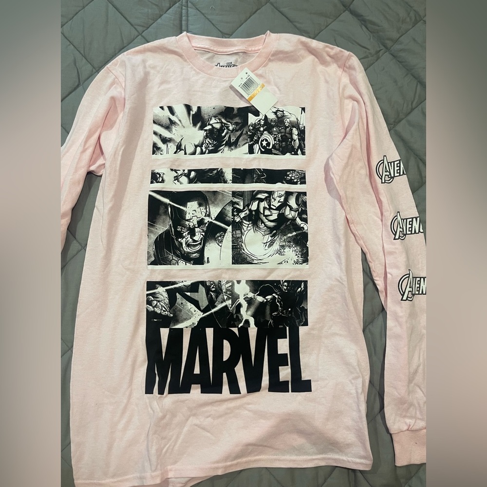 Pink Marvel Long Sleeve T